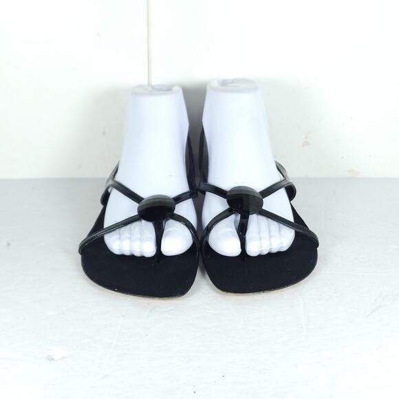 STUART WEITZMAN Women's US 8M Black Patent Leather Embellished Strappy Sandals - Picture 3 of 15